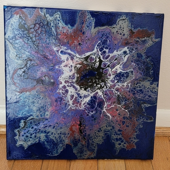 Hand made by K.Senkute 12x12 acrylic blow/spin 2024 - Picture 3 of 5